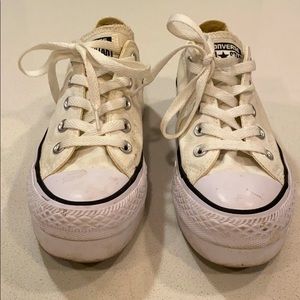 White Platform Converse